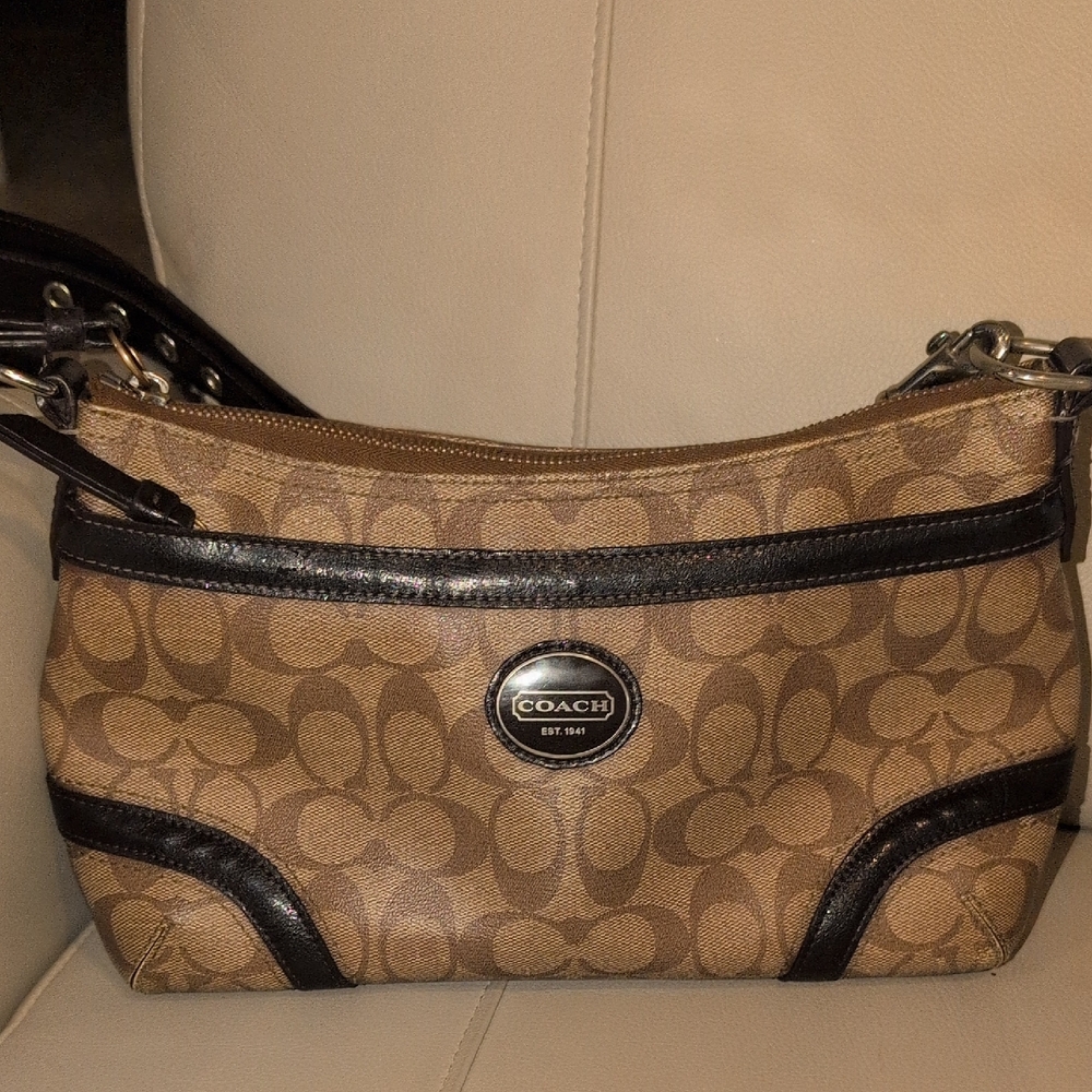 Coach Heritage Signature EW Duffe Shoulder Bag F-14706